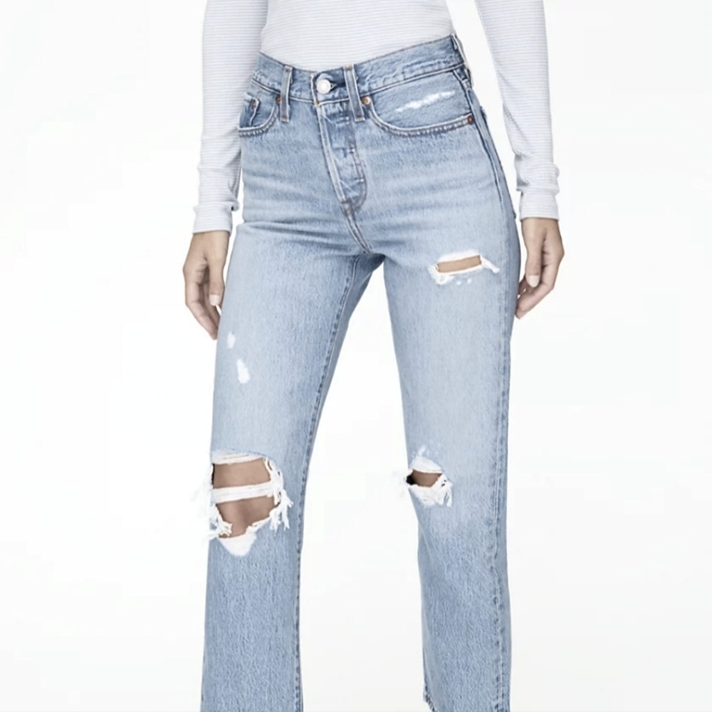 Bundle Levi's wedgie jeans chunky platform ankle strap shoes